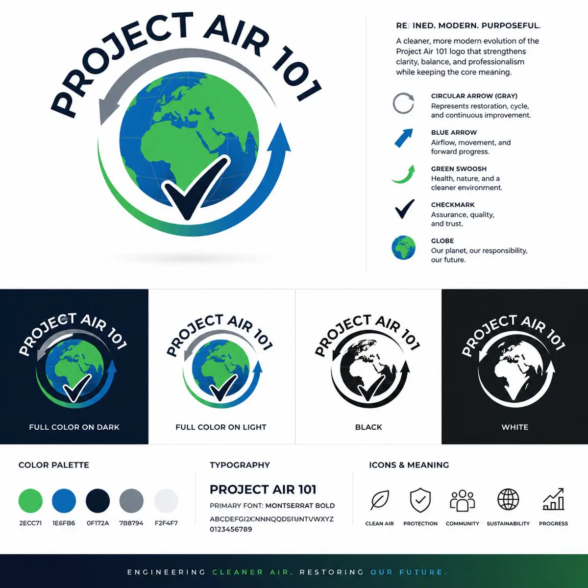 Project Air 101 brand identity board